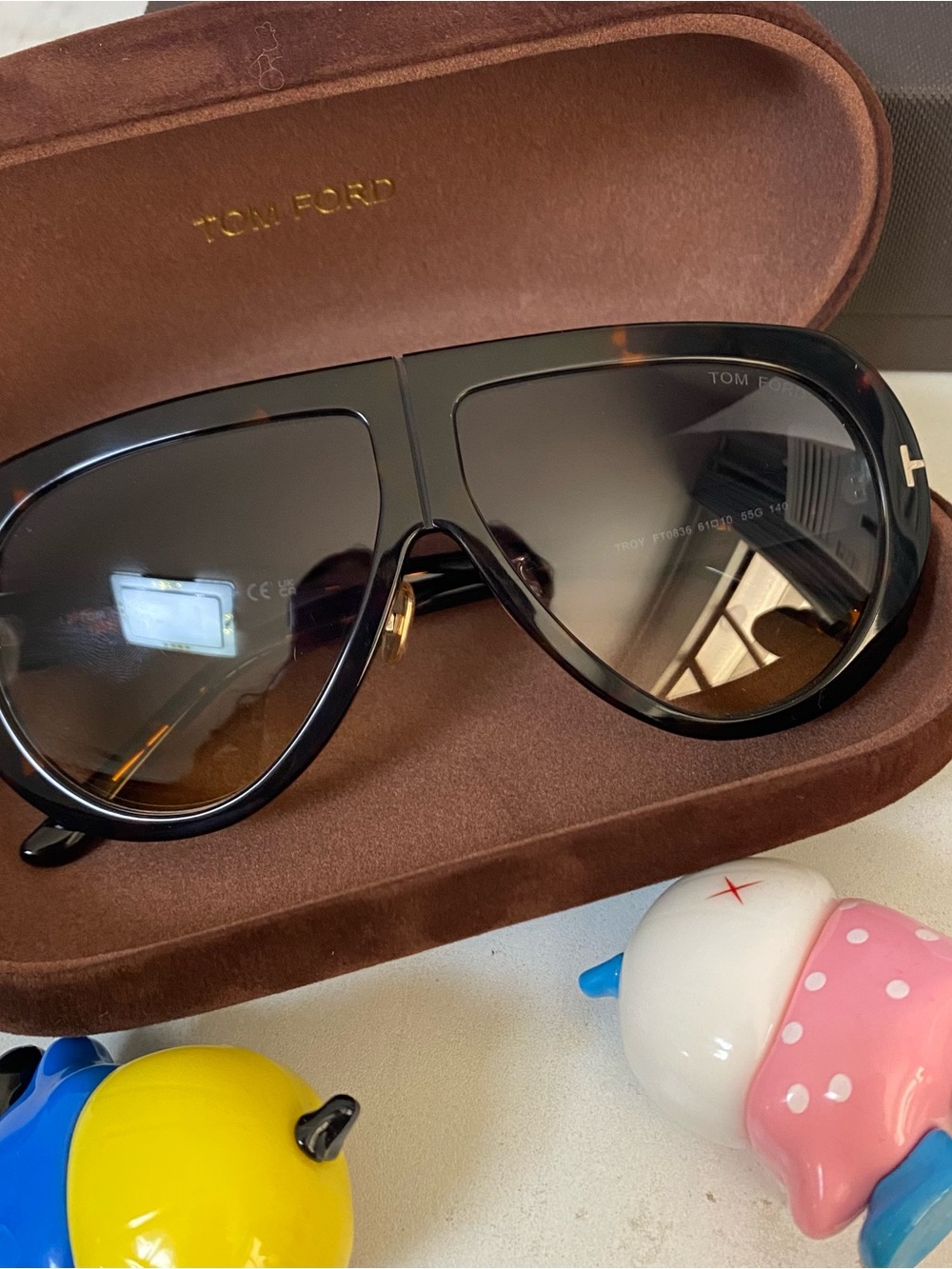 Tom Ford Men’s Black & Tortoiseshell Gradient Lens Aviator Sunglasses